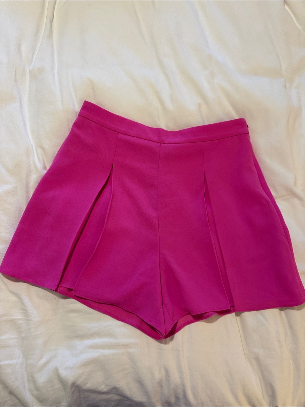 J. Crew Bright Hot Pink Pleated Shorts